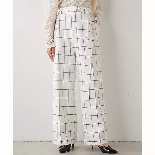 【ウィムガゼット/Whim Gazette】のウインドウペンパンツ 人気、トレンドファッション・服の通販 founy(ファニー) 　ファッション　Fashion　レディースファッション　WOMEN　パンツ　Pants　2023年　2023　2023-2024秋冬・A/W　Aw/Autumn/Winter//Fw/Fall-Winter/2023-2024　おすすめ　Recommend　ストレッチ　Stretch　ストレート　Straight　セットアップ　Set Up　ロング　Long　 other-1|ID: prp329100004463651 ipo3291000000031233776