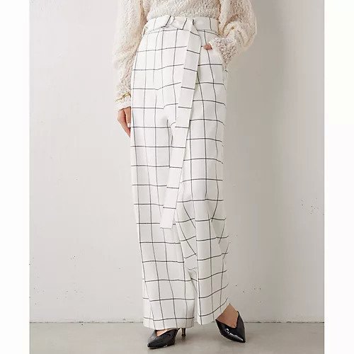 【ウィムガゼット/Whim Gazette】のウインドウペンパンツ 人気、トレンドファッション・服の通販 founy(ファニー) 　ファッション　Fashion　レディースファッション　WOMEN　パンツ　Pants　2023年　2023　2023-2024秋冬・A/W　Aw/Autumn/Winter//Fw/Fall-Winter/2023-2024　おすすめ　Recommend　ストレッチ　Stretch　ストレート　Straight　セットアップ　Set Up　ロング　Long　other-2|ID: prp329100004463651 ipo3291000000031248251