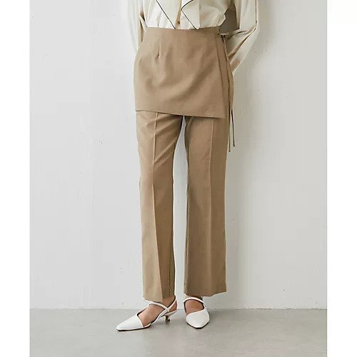 【ウィムガゼット/Whim Gazette】のレイヤードパンツ インテリア・キッズ・メンズ・レディースファッション・服の通販 founy(ファニー) 　ファッション　Fashion　レディースファッション　WOMEN　パンツ　Pants　ストレッチ　Stretch　トレンド　Trend　ドッキング　Docking　フレア　Flare　2023年　2023　2023-2024秋冬・A/W　Aw/Autumn/Winter//Fw/Fall-Winter/2023-2024　エレガント 上品　Elegant　ベージュ|ID: prp329100004463671 ipo3291000000031233833