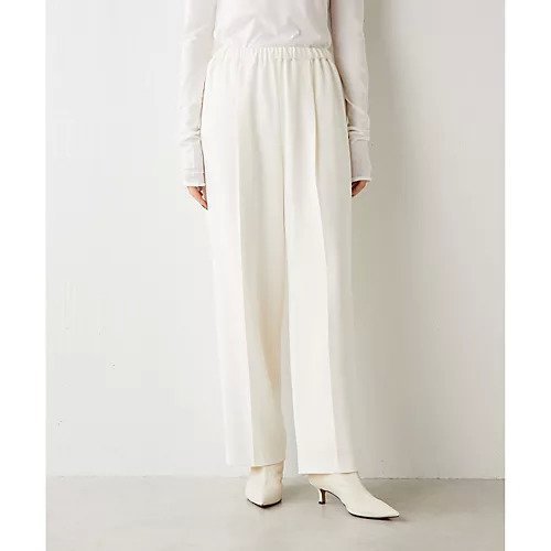 【ウィムガゼット/Whim Gazette】のダブルクロスEASY パンツ インテリア・キッズ・メンズ・レディースファッション・服の通販 founy(ファニー) 　ファッション　Fashion　レディースファッション　Fashion for Women　パンツ　Pants & Trousers　シンプル　Simple, Minimal　ストレッチ　Stretch, Stretchy Fabric　セットアップ　Set-Up, Coordinated Outfit　センター　Center, Center Line　とろみ　Fluid, Flowy Fabric　ダブル　Double, Double-Breasted　ドレープ　Drape, Draping Fabric　ドローコード　Drawcord, Drawstring Cord　ベビー　Baby, Babywear　ベーシック　Basic, Essential　おすすめ　Recommended / Our Picks　2023年　2023　2023-2024秋冬・A/W　Autumn/Winter 2023–24 AW23–24　エレガント 上品　Elegant　オフホワイト|ID: prp329100004463680 ipo3291000000031233860