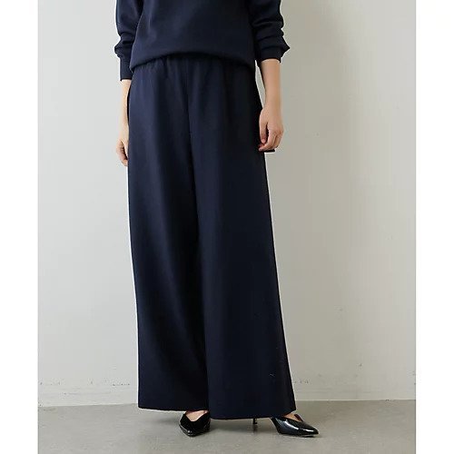 【ウィムガゼット/Whim Gazette】のウールスムースパンツ インテリア・キッズ・メンズ・レディースファッション・服の通販 founy(ファニー) 　ファッション　Fashion　レディースファッション　Fashion for Women　パンツ　Pants & Trousers　2022年　2022　2022-2023秋冬・A/W　Autumn/Winter 2022–23 AW22–23　おすすめ　Recommended / Our Picks　ウォーム　Warm Fabric　コンパクト　Compact, Small Size　シャーリング　Shirring, Ruched　セットアップ　Set-Up, Coordinated Outfit　ワイド　Wide, Wide Fit　今季　This Season, Current Season　A/W・秋冬　Autumn/Winter　ネイビー|ID: prp329100004463711 ipo3291000000031233952