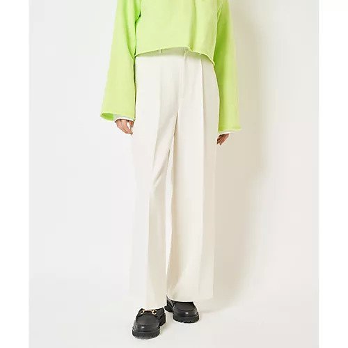 【ウィムガゼット/Whim Gazette】の【THE PAUSE】センタープレスカラーパンツ インテリア・キッズ・メンズ・レディースファッション・服の通販 founy(ファニー) 　ファッション　Fashion　レディースファッション　Fashion for Women　パンツ　Pants & Trousers　ヴィンテージ　Vintage Style　グラデーション　Gradient, Ombre　シューズ　Shoes, Footwear　シンプル　Simple, Minimal　ストレッチ　Stretch, Stretchy Fabric　ストレート　Straight, Straight Cut　センター　Center, Center Line　トレンド　Trend, Trending Now　パープル　Purple, Violet　フラット　Flat, Flat Shoes　ベーシック　Basic, Essential　リラックス　Relax, Relaxed Fit　ワイド　Wide, Wide Fit　ワーク　Workwear, Utility Style　2022年　2022　2022-2023秋冬・A/W　Autumn/Winter 2022–23 AW22–23　おすすめ　Recommended / Our Picks　エレガント 上品　Elegant　アイボリー|ID: prp329100004463713 ipo3291000000031233961