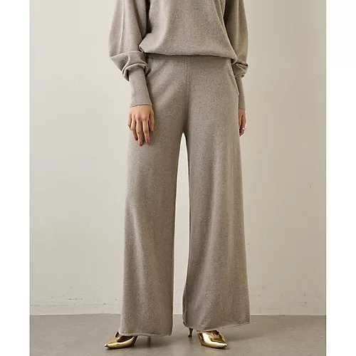 【ウィムガゼット/Whim Gazette】のカシミヤニットパンツ インテリア・キッズ・メンズ・レディースファッション・服の通販 founy(ファニー) 　ファッション　Fashion　レディースファッション　Fashion for Women　パンツ　Pants & Trousers　セットアップ　Set-Up, Coordinated Outfit　リラックス　Relax, Relaxed Fit　2022年　2022　2022-2023秋冬・A/W　Autumn/Winter 2022–23 AW22–23　おすすめ　Recommended / Our Picks　エレガント 上品　Elegant　ベージュ|ID: prp329100004463714 ipo3291000000031233965