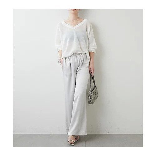 【ウィムガゼット/Whim Gazette】のサテンドロストパンツ 人気、トレンドファッション・服の通販 founy(ファニー) 　ファッション　Fashion　レディースファッション　Fashion for Women　パンツ　Pants & Trousers　2022年　2022　2022 春夏 S/S　Spring/Summer 2022 SS22　サテン　Satin, Glossy Fabric　シンプル　Simple, Minimal　ワイド　Wide, Wide Fit　エレガント 上品　Elegant　夏　Summer　春　Spring　S/S・春夏　SS, Spring/Summer, Warm Season　other-3|ID: prp329100004463735 ipo3291000000031248420
