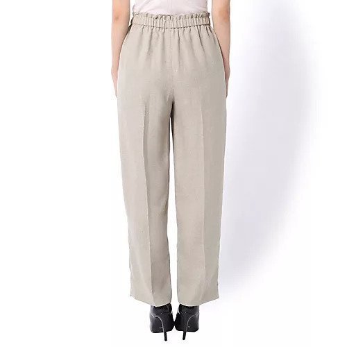【ウィムガゼット/Whim Gazette】のセミワイドスラブパンツ 人気、トレンドファッション・服の通販 founy(ファニー) 　ファッション　Fashion　レディースファッション　Fashion for Women　パンツ　Pants & Trousers　2022年　2022　2022 春夏 S/S　Spring/Summer 2022 SS22　おすすめ　Recommended / Our Picks　ギャザー　Gathered, Ruffled　ストレート　Straight, Straight Cut　センター　Center, Center Line　リネン　Linen, Linen Fabric　夏　Summer　other-3|ID: prp329100004463736 ipo3291000000031248422