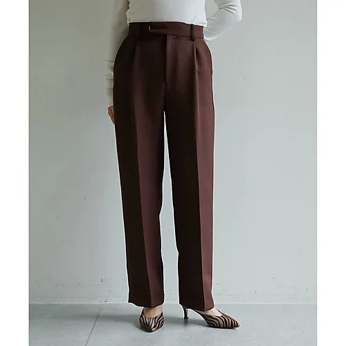 【ウィムガゼット/Whim Gazette】の【長谷川京子さんコラボ】トリプルクロスパンツ インテリア・キッズ・メンズ・レディースファッション・服の通販 founy(ファニー) 　ファッション　Fashion　レディースファッション　WOMEN　パンツ　Pants　エレガント 上品　Elegant　コラボ　Collaboration　シンプル　Simple　ストレッチ　Stretch　スラックス　Slacks　トリプル　Triple　パープル　Purple　2022年　2022　2022-2023秋冬・A/W　Aw/Autumn/Winter//Fw/Fall-Winter/2022-2023　おすすめ　Recommend　ブラウン|ID: prp329100004463746 ipo3291000000031234057