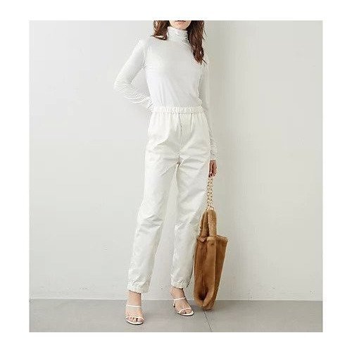 【ウィムガゼット/Whim Gazette】のレザータッチジョガーパンツ 人気、トレンドファッション・服の通販 founy(ファニー) 　ファッション　Fashion　レディースファッション　Fashion for Women　パンツ　Pants & Trousers　サテン　Satin, Glossy Fabric　フェイクレザー　Faux Leather, PU Leather　2022年　2022　2022-2023秋冬・A/W　Autumn/Winter 2022–23 AW22–23　other-2|ID: prp329100004463747 ipo3291000000031248443
