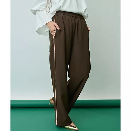 【ウィムガゼット/Whim Gazette】の【THE PAUSE】サイドラインイージーパンツ インテリア・キッズ・メンズ・レディースファッション・服の通販 founy(ファニー) 　ファッション　Fashion　レディースファッション　Fashion for Women　パンツ　Pants & Trousers　ヴィンテージ　Vintage Style　グラデーション　Gradient, Ombre　ジャケット　Jacket, Outerwear　ストレッチ　Stretch, Stretchy Fabric　スラックス　Slacks, Dress Pants　ワーク　Workwear, Utility Style　2022年　2022　2022-2023秋冬・A/W　Autumn/Winter 2022–23 AW22–23　おすすめ　Recommended / Our Picks　ダークブラウン|ID: prp329100004463758 ipo3291000000031234091