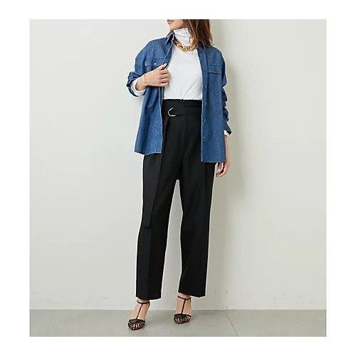 【ウィムガゼット/Whim Gazette】のベルテッドパンツ 人気、トレンドファッション・服の通販 founy(ファニー) 　ファッション　Fashion　レディースファッション　Fashion for Women　パンツ　Pants & Trousers　スタイリッシュ　Stylish, Fashionable　センター　Center, Center Line　2022年　2022　2022 春夏 S/S　Spring/Summer 2022 SS22　エレガント 上品　Elegant　other-2|ID: prp329100004463770 ipo3291000000031248489