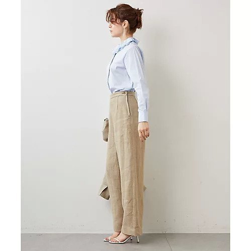 【ウィムガゼット/Whim Gazette】のリネンロングパンツ 人気、トレンドファッション・服の通販 founy(ファニー) 　ファッション　Fashion　レディースファッション　WOMEN　パンツ　Pants　春　Spring　サイドジップ　Side Zip　ストレート　Straight　タンク　Tank　リネン　Linen　ロング　Long　ワイド　Wide　2022年　2022　2022 春夏 S/S　Ss,Spring/Summer,2022　夏　Summer　other-3|ID: prp329100004463774 ipo3291000000031248498