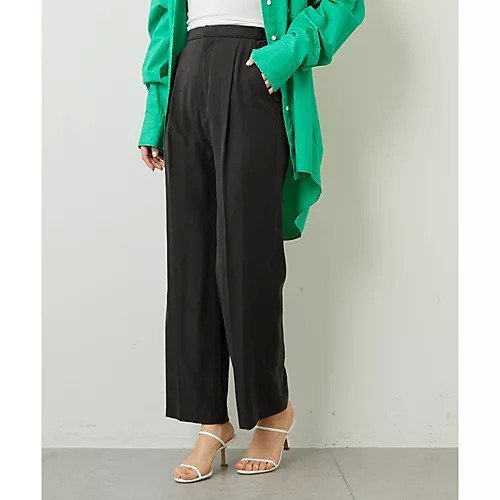 【ウィムガゼット/Whim Gazette】のテンセルロングパンツ インテリア・キッズ・メンズ・レディースファッション・服の通販 founy(ファニー) 　ファッション　Fashion　レディースファッション　Fashion for Women　パンツ　Pants & Trousers　2022年　2022　2022 春夏 S/S　Spring/Summer 2022 SS22　とろみ　Fluid, Flowy Fabric　シンプル　Simple, Minimal　ジップ　Zip, Zipper　スタイリッシュ　Stylish, Fashionable　ストレート　Straight, Straight Cut　スマート　Smart, Elegant　ドレープ　Drape, Draping Fabric　ピーチ　Peach, Soft Touch　フロント　Front, Front Design　エレガント 上品　Elegant　ブラック|ID: prp329100004463775 ipo3291000000031234138