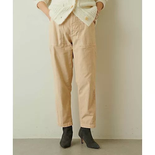 【ウィムガゼット/Whim Gazette】のバックサテン製品染めベイカーパンツ インテリア・キッズ・メンズ・レディースファッション・服の通販 founy(ファニー) 　ファッション　Fashion　レディースファッション　Fashion for Women　パンツ　Pants & Trousers　バッグ　Bags　サテン　Satin, Glossy Fabric　テーパード　Tapered, Tapered Pants　フロント　Front, Front Design　ポケット　Pocket, Pocket Detail　定番　Standard, Basic Item　サンドベージュ|ID: prp329100004463794 ipo3291000000031234191