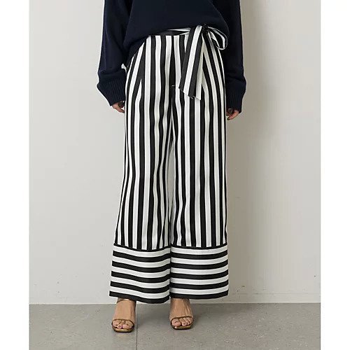 【ウィムガゼット/Whim Gazette】のワイドストライプパンツ インテリア・キッズ・メンズ・レディースファッション・服の通販 founy(ファニー) https://founy.com/ ファッション Fashion レディースファッション Fashion for Women パンツ Pants & Trousers サテン Satin, Glossy Fabric シンプル Simple, Minimal ストライプ Stripe, Striped Pattern ストレッチ Stretch, Stretchy Fabric ストレート Straight, Straight Cut ワイド Wide, Wide Fit エレガント 上品 Elegant |ID: prp329100004463808 ipo3291000000031234225