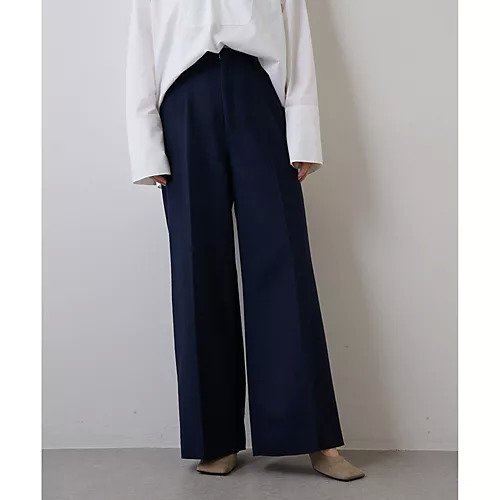 【ウィムガゼット/Whim Gazette】のWOOLセンタープレスパンツ インテリア・キッズ・メンズ・レディースファッション・服の通販 founy(ファニー) 　ファッション　Fashion　レディースファッション　Fashion for Women　パンツ　Pants & Trousers　おすすめ　Recommended / Our Picks　セットアップ　Set-Up, Coordinated Outfit　センター　Center, Center Line　ネイビー|ID: prp329100004463812 ipo3291000000031234238