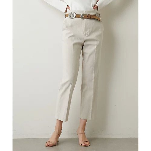 【ウィムガゼット/Whim Gazette】のストレッチリネンテンセルパンツ インテリア・キッズ・メンズ・レディースファッション・服の通販 founy(ファニー) 　ファッション　Fashion　レディースファッション　Fashion for Women　パンツ　Pants & Trousers　2022年　2022　2022 春夏 S/S　Spring/Summer 2022 SS22　クロップド　Cropped, Short Length　ストレッチ　Stretch, Stretchy Fabric　センター　Center, Center Line　ベージュ|ID: prp329100004463821 ipo3291000000031234265