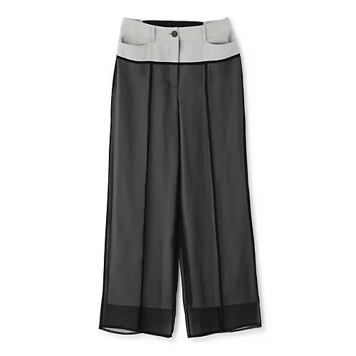 【アドーア/ADORE】のシアーレイヤードパンツ 人気、トレンドファッション・服の通販 founy(ファニー) 　ファッション　Fashion　レディースファッション　WOMEN　パンツ　Pants　エアリー　Airy　シアー　Sheer　シフォン　Chiffon　ジョーゼット　Georgette　スタンダード　Standard　フェミニン　Feminine　ミドル　Middle　ワイド　Wide　other-2|ID: prp329100004463876 ipo3291000000031248701