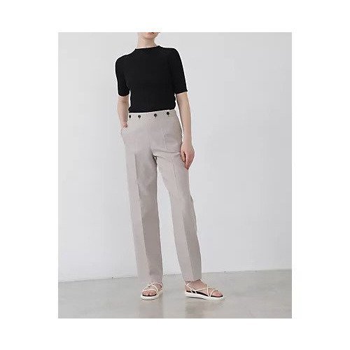 【アドーア/ADORE】のギマボンディングマリンパンツ インテリア・キッズ・メンズ・レディースファッション・服の通販 founy(ファニー) 　ファッション　Fashion　レディースファッション　Fashion for Women　パンツ　Pants & Trousers　ストレート　Straight, Straight Cut　ボンディング　Bonding, Bonded Fabric　ベージュ&#215;ブラック|ID: prp329100004463879 ipo3291000000034525393