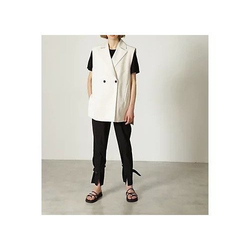 【アドーア/ADORE】のハイツイストレーヨンベルテッドヘムタックパンツ インテリア・キッズ・メンズ・レディースファッション・服の通販 founy(ファニー) 　ファッション　Fashion　レディースファッション　WOMEN　パンツ　Pants　ギャザー　Gather　スリット　Slit　センター　Center　ブラック|ID: prp329100004463880 ipo3291000000031234409