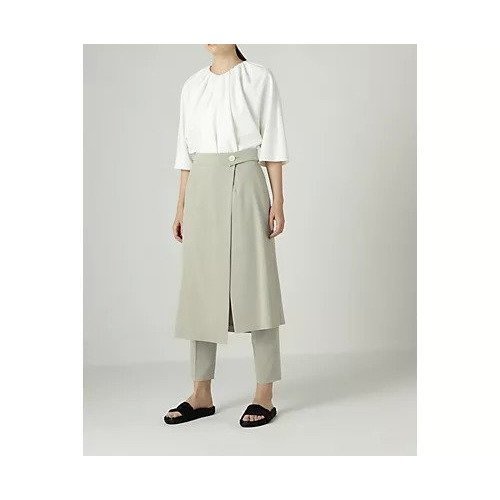 【アドーア/ADORE】のレイヤードボトム インテリア・キッズ・メンズ・レディースファッション・服の通販 founy(ファニー) 　ファッション　Fashion　レディースファッション　Fashion for Women　アシンメトリー　Asymmetrical Style　シンプル　Simple, Minimal　スタンダード　Standard, Basic　ドレープ　Drape, Draping Fabric　ベーシック　Basic, Essential　ボトム　Bottoms, Lower Wear　グレー|ID: prp329100004463881 ipo3291000000034525420