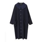 【ミズイロ インド/mizuiro ind】のプリーツカラーワンピース ネイビー|ID: prp329100004463906 ipo3291000000031234473