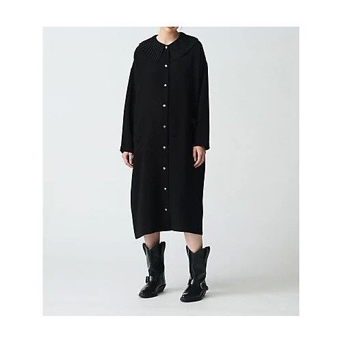 【ミズイロ インド/mizuiro ind】のプリーツカラーワンピース 人気、トレンドファッション・服の通販 founy(ファニー) 　ファッション　Fashion　レディースファッション　WOMEN　ワンピース　Dress　シフォン　Chiffon　ジョーゼット　Georgette　ストレッチ　Stretch　プリーツ　Pleats　エレガント 上品　Elegant　人気　Popularity　羽織　Haori　other-2|ID: prp329100004463906 ipo3291000000031248761
