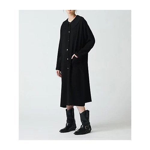 【ミズイロ インド/mizuiro ind】のプリーツカラーワンピース 人気、トレンドファッション・服の通販 founy(ファニー) 　ファッション　Fashion　レディースファッション　WOMEN　ワンピース　Dress　シフォン　Chiffon　ジョーゼット　Georgette　ストレッチ　Stretch　プリーツ　Pleats　エレガント 上品　Elegant　人気　Popularity　羽織　Haori　other-3|ID: prp329100004463906 ipo3291000000031248762
