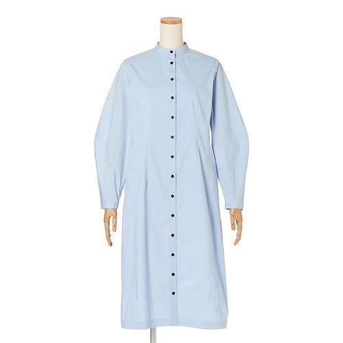 【ウィムガゼット/Whim Gazette】のシャツワンピース インテリア・キッズ・メンズ・レディースファッション・服の通販 founy(ファニー) 　ファッション　Fashion　レディースファッション　WOMEN　ワンピース　Dress　シャツワンピース　Shirt Dresses　スタンド　Stand　ストレッチ　Stretch　タイプライター　Typewriter　フォルム　Form　モダン　Modern　エレガント 上品　Elegant　洗える　Washable　サックス|ID: prp329100004463908 ipo3291000000031234478