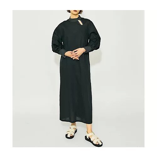 【ウィムガゼット/Whim Gazette】の【THE PAUSE】タックスリーブワンピース インテリア・キッズ・メンズ・レディースファッション・服の通販 founy(ファニー) 　ファッション　Fashion　レディースファッション　WOMEN　ワンピース　Dress　エスニック　Ethnic　ヴィンテージ　Vintage　カフス　Cuffs　キャミソール　Camisole　グラデーション　Gradation　サンダル　Sandals　スニーカー　Sneakers　スリット　Slit　ダウン　Down　マキシ　Maxi　リネン　Linen　ロング　Long　ワーク　Work　2022年　2022　2022 春夏 S/S　Ss,Spring/Summer,2022　おすすめ　Recommend　ブラック|ID: prp329100004463933 ipo3291000000031234548