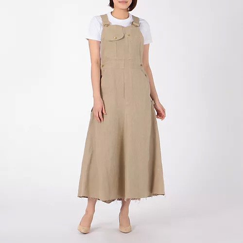 【マディソンブルー/MADISONBLUE】のJUMPER SKIRT HEAVY LINEN インテリア・キッズ・メンズ・レディースファッション・服の通販 founy(ファニー) https://founy.com/ ファッション Fashion レディースファッション WOMEN スカート Skirt サロペット Overalls ダメージ Damage フリンジ Fringe フレア Flare マキシ Maxi |ID: prp329100004463944 ipo3291000000031234579