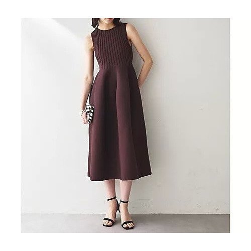 【ウィムガゼット/Whim Gazette】のリブコンビニットワンピース インテリア・キッズ・メンズ・レディースファッション・服の通販 founy(ファニー) https://founy.com/ ファッション Fashion レディースファッション Fashion for Women ワンピース Dresses ニットワンピース Knit Dresses ストレッチ Stretch, Stretchy Fabric スリーブ Sleeve, Long Sleeve / Short Sleeve フィット Fit, Slim Fit フォルム Silhouette, Form フレア Flare, Flared おすすめ Recommended / Our Picks 夏 Summer 2024年 2024 2024春夏・S/S Spring/Summer 2024 SS24 エレガント 上品 Elegant |ID: prp329100004463959 ipo3291000000031234620