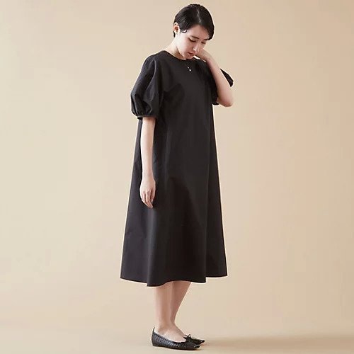 【マルティニーク/martinique】のバルーンスリーブワンピース インテリア・キッズ・メンズ・レディースファッション・服の通販 founy(ファニー) 　ファッション　Fashion　レディースファッション　WOMEN　ワンピース　Dress　おすすめ　Recommend　サンダル　Sandals　スニーカー　Sneakers　スリーブ　Sleeve　バランス　Balance　バルーン　Balloon　フォルム　Form　フレア　Flare　ブラック|ID: prp329100004463965 ipo3291000000031234636