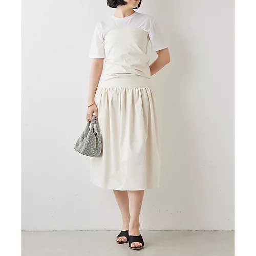 【ウィムガゼット/Whim Gazette】の2Wayベアワンピース インテリア・キッズ・メンズ・レディースファッション・服の通販 founy(ファニー) 　ファッション　Fashion　レディースファッション　Fashion for Women　ワンピース　Dresses　カットソー　Cut and Sewn Top　ギャザー　Gathered, Ruffled　タイプライター　Typewriter Fabric, Crisp Cotton　ダウン　Down, Puffer　リゾート　Resort, Vacation Style　おすすめ　Recommended / Our Picks　2023春夏・S/S　Spring/Summer 2023 SS23　2023年　2023　旅行　Travel　エレガント 上品　Elegant　エクリュ|ID: prp329100004463978 ipo3291000000031234672