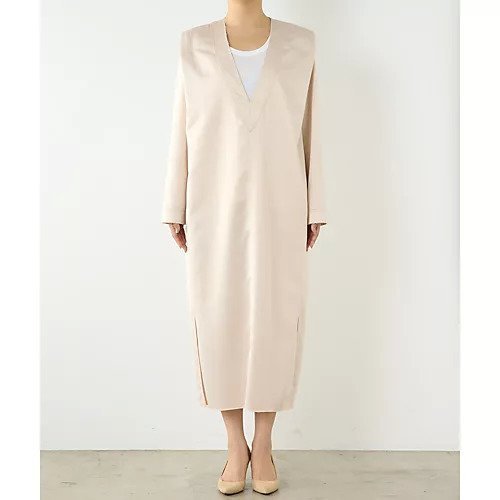 【ウィムガゼット/Whim Gazette】の【THE PAUSE】サテンVネックワンピース 人気、トレンドファッション・服の通販 founy(ファニー) 　ファッション　Fashion　レディースファッション　Fashion for Women　ワンピース　Dresses　ヴィンテージ　Vintage Style　グラデーション　Gradient, Ombre　サテン　Satin, Glossy Fabric　デニム　Denim, Jeans Material　ワーク　Workwear, Utility Style　おすすめ　Recommended / Our Picks　2023年　2023　2023-2024秋冬・A/W　Autumn/Winter 2023–24 AW23–24　エレガント 上品　Elegant　other-2|ID: prp329100004464002 ipo3291000000031249117