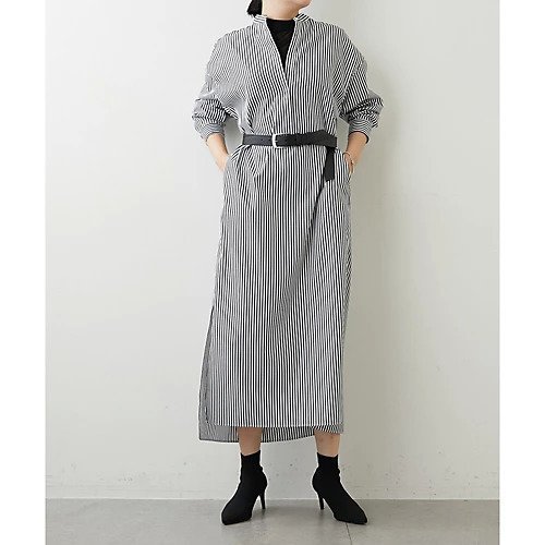 【ウィムガゼット/Whim Gazette】のスタンドカラーシャツワンピース インテリア・キッズ・メンズ・レディースファッション・服の通販 founy(ファニー) https://founy.com/ ファッション Fashion レディースファッション WOMEN ワンピース Dress シャツワンピース Shirt Dresses スタイリッシュ Stylish スタンド Stand ストライプ Stripe ストレート Straight スリット Slit スーピマ Supima タイプライター Typewriter ベスト Vest ボトム Bottom 2022年 2022 2022-2023秋冬・A/W Aw/Autumn/Winter//Fw/Fall-Winter/2022-2023 おすすめ Recommend エレガント 上品 Elegant |ID: prp329100004464029 ipo3291000000031234817