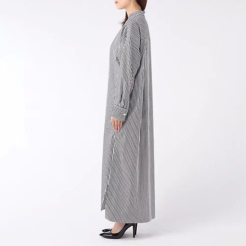 【ウィムガゼット/Whim Gazette】のスタンドカラーシャツワンピース 人気、トレンドファッション・服の通販 founy(ファニー) 　ファッション　Fashion　レディースファッション　WOMEN　ワンピース　Dress　シャツワンピース　Shirt Dresses　スタイリッシュ　Stylish　スタンド　Stand　ストライプ　Stripe　ストレート　Straight　スリット　Slit　スーピマ　Supima　タイプライター　Typewriter　ベスト　Vest　ボトム　Bottom　2022年　2022　2022-2023秋冬・A/W　Aw/Autumn/Winter//Fw/Fall-Winter/2022-2023　おすすめ　Recommend　エレガント 上品　Elegant　other-2|ID: prp329100004464029 ipo3291000000031249217