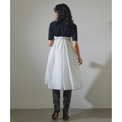 【ウィムガゼット/Whim Gazette】の【GEMINI】ドットワンピース 人気、トレンドファッション・服の通販 founy(ファニー) 　ファッション　Fashion　レディースファッション　Fashion for Women　ワンピース　Dresses　キャミソール　Camisole, Spaghetti Strap Top　ギャザー　Gathered, Ruffled　ジャケット　Jacket, Outerwear　タートル　Turtleneck, Turtle Collar　デニム　Denim, Jeans Material　ドット　Polka Dot, Dot Pattern　パイピング　Piping, Trim Design　ラップ　Wrap, Wrap Design　おすすめ　Recommended / Our Picks　2023春夏・S/S　Spring/Summer 2023 SS23　2023年　2023　エレガント 上品　Elegant　other-3|ID: prp329100004464052 ipo3291000000031249320