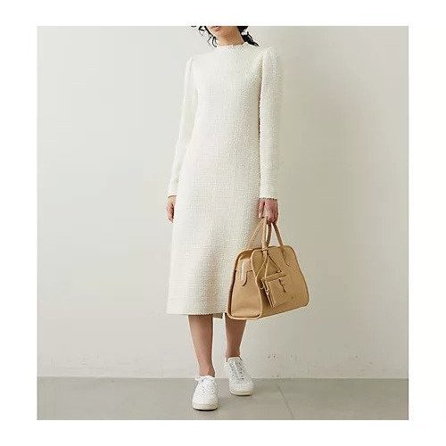 【ウィムガゼット/Whim Gazette】のツイードワンピース インテリア・キッズ・メンズ・レディースファッション・服の通販 founy(ファニー) 　ファッション　Fashion　レディースファッション　Fashion for Women　ワンピース　Dresses　2023年　2023　2023春夏・S/S　Spring/Summer 2023 SS23　イタリア　Italy　エレガント 上品　Elegant　クラシカル　Classical, Vintage-Inspired　シルバー　Silver, Metallic Silver　ツイード　Twill, Twill Weave　フォーマル　Formal, Dressy　メタル　Metal, Metal Parts　オフホワイト|ID: prp329100004464056 ipo3291000000031234894