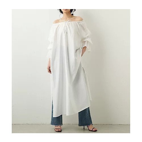 【ウィムガゼット/Whim Gazette】の【THE PAUSE】キャンディスリーブワンピース 人気、トレンドファッション・服の通販 founy(ファニー) 　ファッション　Fashion　レディースファッション　Fashion for Women　ワンピース　Dresses　ヴィンテージ　Vintage Style　グラデーション　Gradient, Ombre　シャーリング　Shirring, Ruched　スキッパー　Skipper, Open Collar　スリット　Slit, Slit Detail　フロント　Front, Front Design　リボン　Ribbon, Bow　ワーク　Workwear, Utility Style　2023春夏・S/S　Spring/Summer 2023 SS23　2023年　2023　other-2|ID: prp329100004464067 ipo3291000000031249385