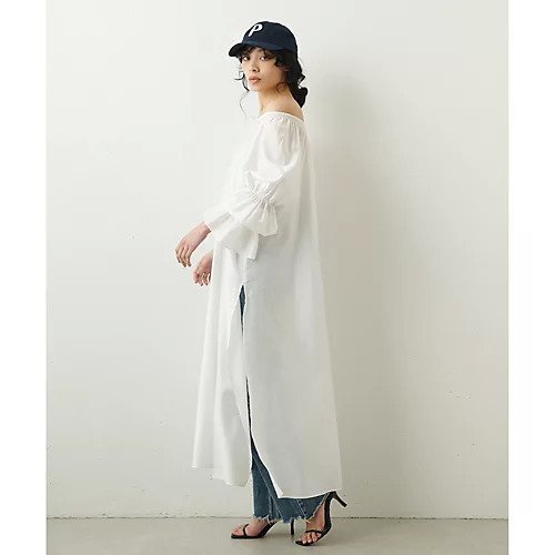 【ウィムガゼット/Whim Gazette】の【THE PAUSE】キャンディスリーブワンピース 人気、トレンドファッション・服の通販 founy(ファニー) 　ファッション　Fashion　レディースファッション　Fashion for Women　ワンピース　Dresses　ヴィンテージ　Vintage Style　グラデーション　Gradient, Ombre　シャーリング　Shirring, Ruched　スキッパー　Skipper, Open Collar　スリット　Slit, Slit Detail　フロント　Front, Front Design　リボン　Ribbon, Bow　ワーク　Workwear, Utility Style　2023春夏・S/S　Spring/Summer 2023 SS23　2023年　2023　other-3|ID: prp329100004464067 ipo3291000000031249387