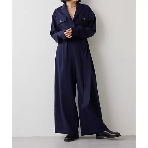 【ウィムガゼット/Whim Gazette】のウールポンチオールインワン インテリア・キッズ・メンズ・レディースファッション・服の通販 founy(ファニー) 　ファッション　Fashion　レディースファッション　WOMEN　ワンピース　Dress　オールインワン ワンピース　All In One Dress　インナー　Inner　シューズ　Shoes　ジャージー　Jersey　スタイリッシュ　Stylish　ストレッチ　Stretch　スーツ　Suit　ダブル　Double　ドローストリング　Drawstring　フラット　Flat　メンズ　Mens　2023年　2023　2023-2024秋冬・A/W　Aw/Autumn/Winter//Fw/Fall-Winter/2023-2024　ネイビー|ID: prp329100004464084 ipo3291000000031234977