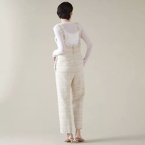 【マルティニーク/martinique】のツイードサロペット 人気、トレンドファッション・服の通販 founy(ファニー) 　ファッション　Fashion　レディースファッション　WOMEN　ワンピース　Dress　サロペット　Salopette　クロップド　Cropped　コンパクト　Compact　ジャケット　Jacket　ツイード　Tweed　フリンジ　Fringe　フロント　Front　other-3|ID: prp329100004464085 ipo3291000000031249466