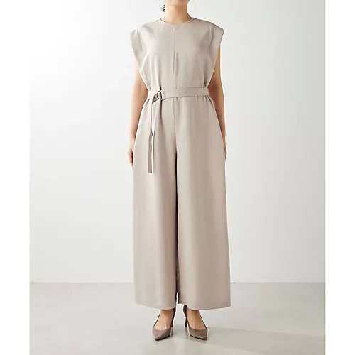 【ウィムガゼット/Whim Gazette】の【THE PAUSE】ベルテッドオールインワン 人気、トレンドファッション・服の通販 founy(ファニー) 　ファッション　Fashion　レディースファッション　Ladies' Fashion Online　ワンピース　Dress　オールインワン ワンピース　All In One Dress　インナー　Inner　ヴィンテージ　Vintage　カットソー　Cut And Sew　グラデーション　Gradation　シンプル　Simple　スタイリッシュ　Stylish　スリーブ　Sleeve　ダブル　Double　バランス　Balance　フレンチ　French　リラックス　Relax　楽ちん　Easy　ワーク　Work　おすすめ　Recommend　夏　Summer　2024年　2024　2024春夏・S/S　Ss,Spring/Summer,2024　other-2|ID: prp329100004464089 ipo3291000000031249481