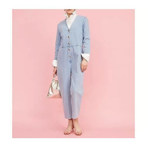 【ウィムガゼット/Whim Gazette】の《WEB限定》DENIMジャンプスーツ 人気、トレンドファッション・服の通販 founy(ファニー) 　ファッション　Fashion　レディースファッション　Fashion for Women　ワンピース　Dresses　アンティーク　Antique-Inspired　ケミカル　Chemical, Chemical Wash　スーツ　Suit, Formalwear　デニム　Denim, Jeans Material　フリル　Frill, Ruffle　ブリーチ　Bleach, Washed Finish　2022年　2022　2022 春夏 S/S　Spring/Summer 2022 SS22　おすすめ　Recommended / Our Picks　other-3|ID: prp329100004464112 ipo3291000000031249579
