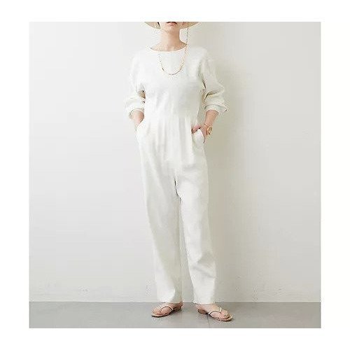 【ウィムガゼット/Whim Gazette】のリネンジャンプスーツ 人気、トレンドファッション・服の通販 founy(ファニー) 　ファッション　Fashion　レディースファッション　WOMEN　ワンピース　Dress　2022年　2022　2022 春夏 S/S　Ss,Spring/Summer,2022　シルク　Silk　シンプル　Simple　スーツ　Suit　ネップ　Nep Yarn　フロント　Front　リボン　Ribbon　吸水　Water Absorption　other-2|ID: prp329100004464114 ipo3291000000031249585