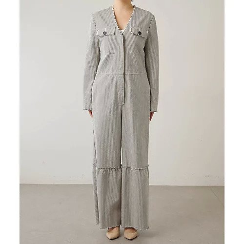 【ウィムガゼット/Whim Gazette】のヒッコリーオールインワン 人気、トレンドファッション・服の通販 founy(ファニー) 　ファッション　Fashion　レディースファッション　Ladies' Fashion Online　ワンピース　Dress　オールインワン ワンピース　All In One Dress　2023年　2023　2023春夏・S/S　Ss,Spring/Summer,2023　インディゴ　Indigo　ギャザー　Gather　スーツ　Suit　other-2|ID: prp329100004464118 ipo3291000000031249602
