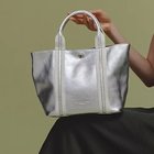 【トプカピ/TOPKAPI】のソフトシュリンク テープコンビ ミニ トート バッグ ショルダーベルト付 シルバー|ID: prp329100004464125 ipo3291000000031235094