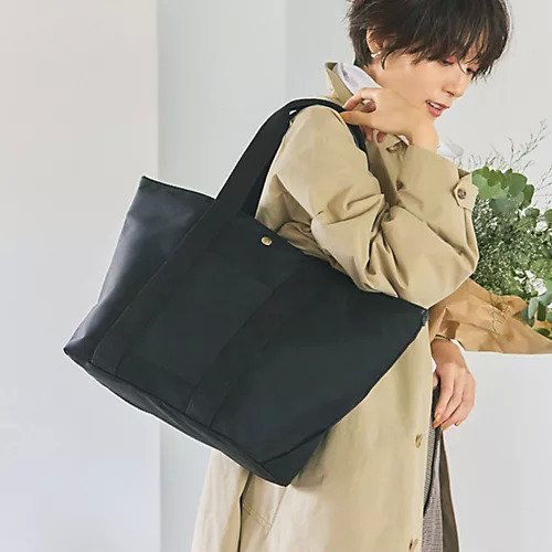 【トプカピ/TOPKAPI】の【WEB限定】TIDY/タイディ トート バッグ L インテリア・キッズ・メンズ・レディースファッション・服の通販 founy(ファニー) 　ファッション　Fashion　レディースファッション　Fashion for Women　バッグ　Bags　コンパクト　Compact, Small Size　シンプル　Simple, Minimal　ブラック|ID: prp329100004464127 ipo3291000000031235103