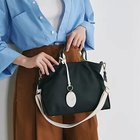【トプカピ/TOPKAPI】の【TREASURE TOPKAPI】ストライプハンドル ナイロン 2way ミニ トートバッグ ブラック|ID: prp329100004464129 ipo3291000000031235110