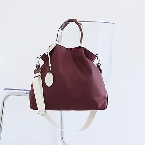 【トプカピ/TOPKAPI】の【TREASURE TOPKAPI】ストライプハンドル ナイロン 2way トートバッグ A4対応 インテリア・キッズ・メンズ・レディースファッション・服の通販 founy(ファニー) 　ファッション　Fashion　レディースファッション　Fashion for Women　バッグ　Bags　コンビ　Combo, Combination Style　ショルダー　Shoulder, Shoulder Strap　ストライプ　Stripe, Striped Pattern　定番　Standard, Basic Item　フォルム　Silhouette, Form　ボルドー|ID: prp329100004464130 ipo3291000000033440477