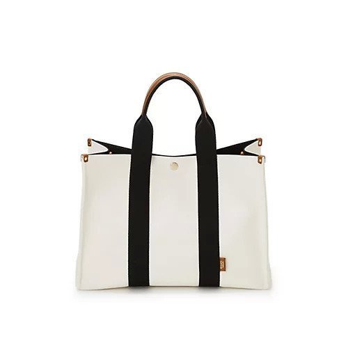 【トプカピ/TOPKAPI】の【Breath TOPKAPI】NEO CANVAS ネオキャンバス カラーハンドル トートバッグ インテリア・キッズ・メンズ・レディースファッション・服の通販 founy(ファニー) 　ファッション　Fashion　レディースファッション　WOMEN　バッグ　Bag　キャンバス　Canvas　クール　Cool　定番　Standard　ボックス　Box　ポケット　Pocket　モノトーン　Monotone　ホワイト|ID: prp329100004464136 ipo3291000000031235136